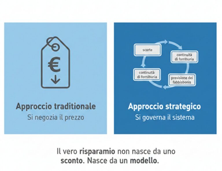 Confronto tra un cartellino prezzo con freccia verso il basso e un diagramma circolare di processo.