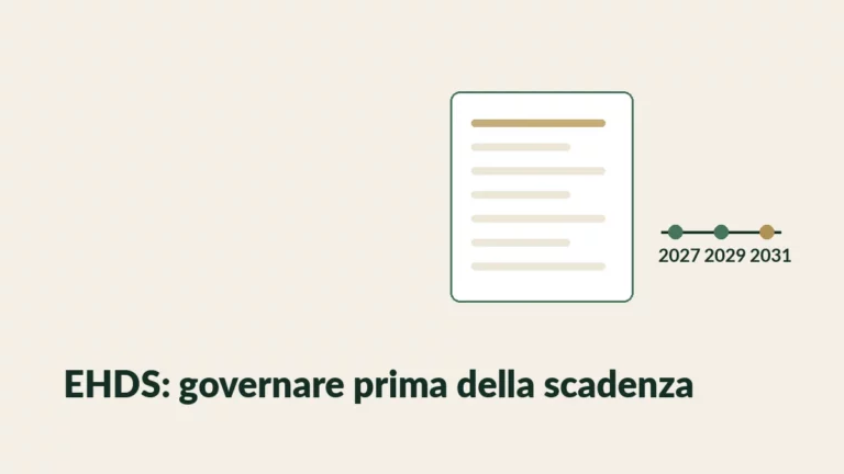 Documento sanitario digitale con linea temporale delle scadenze del Regolamento EHDS